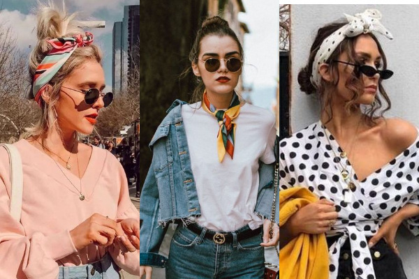 Яркий тренд лета 2019: шелковый шейный платок