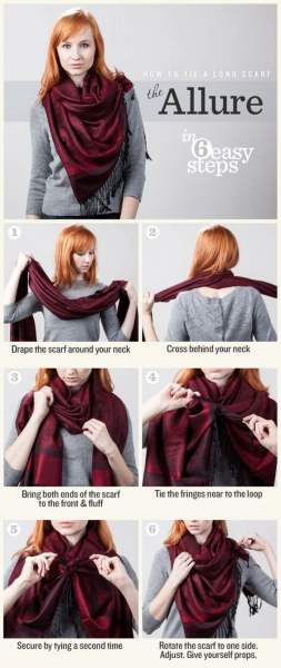 Теплая идея: как красиво завязать шарф